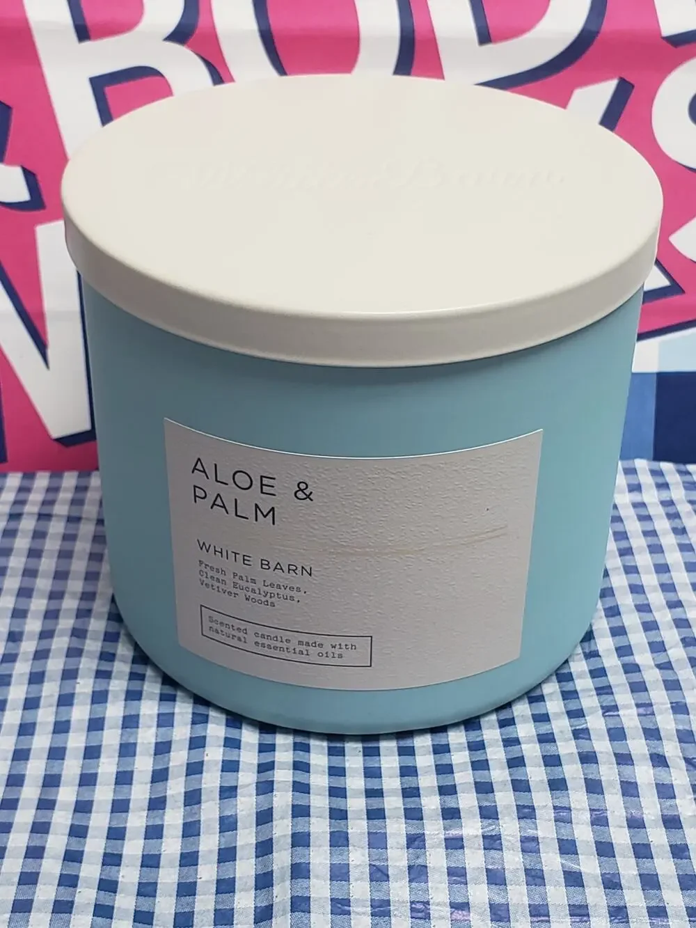 BBW Aloe and Palm Large 3 Wick Candle Home Fragrance Decor